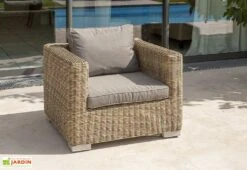 Salon De Jardin Montmartre Miel En Résine Tressée 4 Places 8 Salon De Jardin Montmartre Miel En Résine Tressée 4 Places -Abriet Mobilier Soldes Boutique salon jardin montmartre table canape exterieur 3