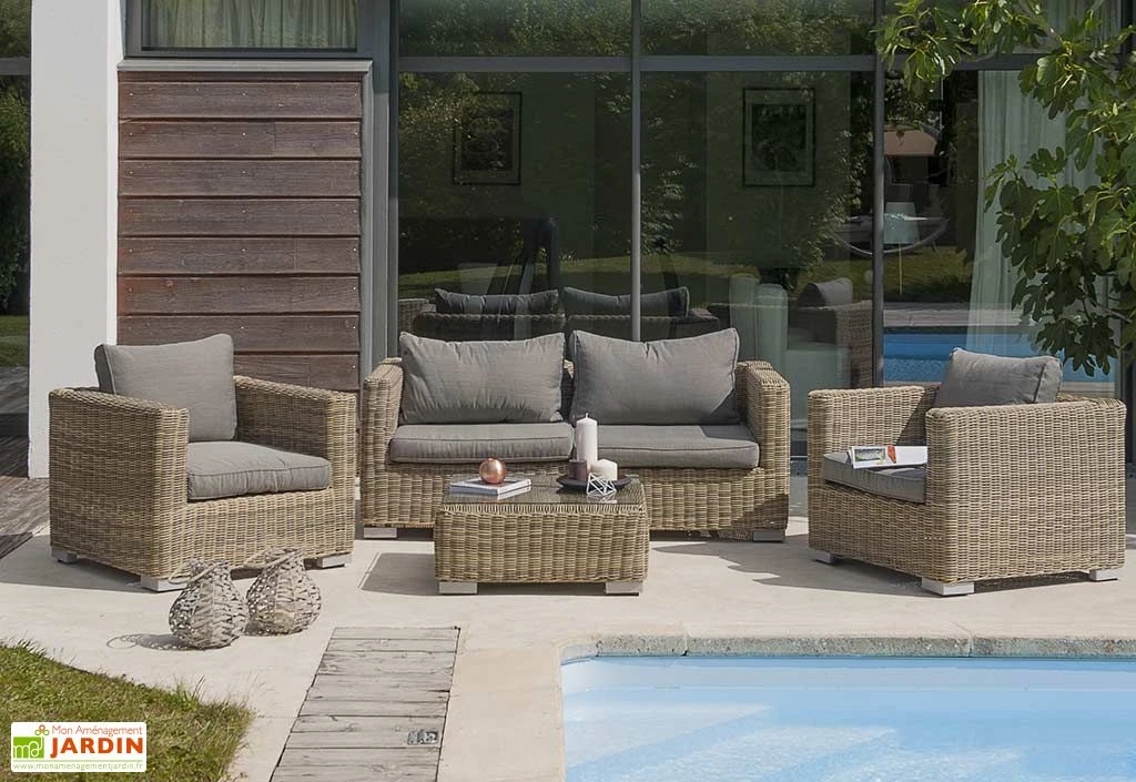Salon De Jardin Montmartre Miel En Résine Tressée 4 Places 1 Salon De Jardin Montmartre Miel En Résine Tressée 4 Places