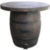 Roto Table De Jardin Imitation Tonneau En Bois 100 X 90 Cm