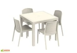 Salon De Jardin En Résine – 4 Personnes