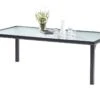 Table De Jardin En Aluminium Avec Plateau En Verre Trempé BlackSun