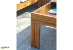 Salon De Jardin D’angle En Aluminium 5 Places - Majorque 9 Salon De Jardin D’angle En Aluminium 5 Places - Majorque -Abriet Mobilier Soldes Boutique salon jardin table aluminium plateau detail