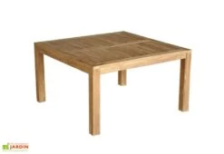 Salon De Jardin En Bois De Teck – 1 Table Carrée 140 Cm Et 8 Chaises 8 Salon De Jardin En Bois De Teck – 1 Table Carrée 140 Cm Et 8 Chaises -Abriet Mobilier Soldes Boutique salon jardin teck brut carre 5