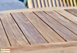 Salon De Jardin En Bois De Teck – 1 Table Ovale 240 Cm Et 8 Chaises 11 Salon De Jardin En Bois De Teck – 1 Table Ovale 240 Cm Et 8 Chaises -Abriet Mobilier Soldes Boutique salon jardin teck brut ovale 5