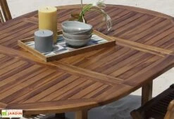 Salon De Jardin En Bois De Teck – 1 Table 170 Cm Et 4 Chaises 9 Salon De Jardin En Bois De Teck – 1 Table 170 Cm Et 4 Chaises -Abriet Mobilier Soldes Boutique salon jardin teck huile c4 5