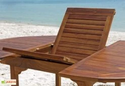 Salon De Jardin En Bois De Teck – 1 Table 170 Cm Et 6 Chaises -Abriet Mobilier Soldes Boutique salon jardin teck huile c6 2