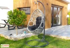 Balancelle De Jardin En Acier Et Résine Tressée Samoa