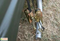 Garage En Toile Polyéthylène Et Acier 18,3 M² -Abriet Mobilier Soldes Boutique sangle garage souple polyethylene acier 18m2