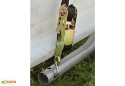 Garage En Toile Polyéthylène Et Acier 18,3 M² Anthracite -Abriet Mobilier Soldes Boutique sangle garage toile polyethylene acier 18m2 anthracite