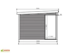 Solid Abri De Jardin En Bois D’épicéa Brut Avec Auvent - Sagres 21,14 M² 6 Solid Abri De Jardin En Bois D’épicéa Brut Avec Auvent - Sagres 21,14 M² -Abriet Mobilier Soldes Boutique schema abri jardin solid sagres