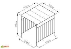 Abri à Vélo En Acier Anthracite 3,6 M² 9 Abri à Vélo En Acier Anthracite 3,6 M² -Abriet Mobilier Soldes Boutique schema abri velo acier