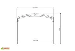 Carport En Aluminium Et Polycarbonate Atlas 14 M² -Abriet Mobilier Soldes Boutique schema carport palram atlas