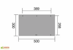 Carport Simple En Bois De Pin Traité Et PVC Avec Arc 606 A T1 - 15 M² -Abriet Mobilier Soldes Boutique schema carport voiture bois arc weka