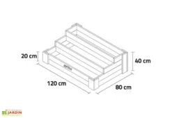 Carré Potager 3 étages En Bois De Pin Traité - 120 X 80 X 40 Cm 7 Carré Potager 3 étages En Bois De Pin Traité - 120 X 80 X 40 Cm -Abriet Mobilier Soldes Boutique schema carre potager 3 etages bois