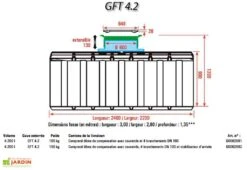 Cuve Récupérateur D'Eau Enterrée Projekt 4200 L -Abriet Mobilier Soldes Boutique schema cuve plate gft4 3