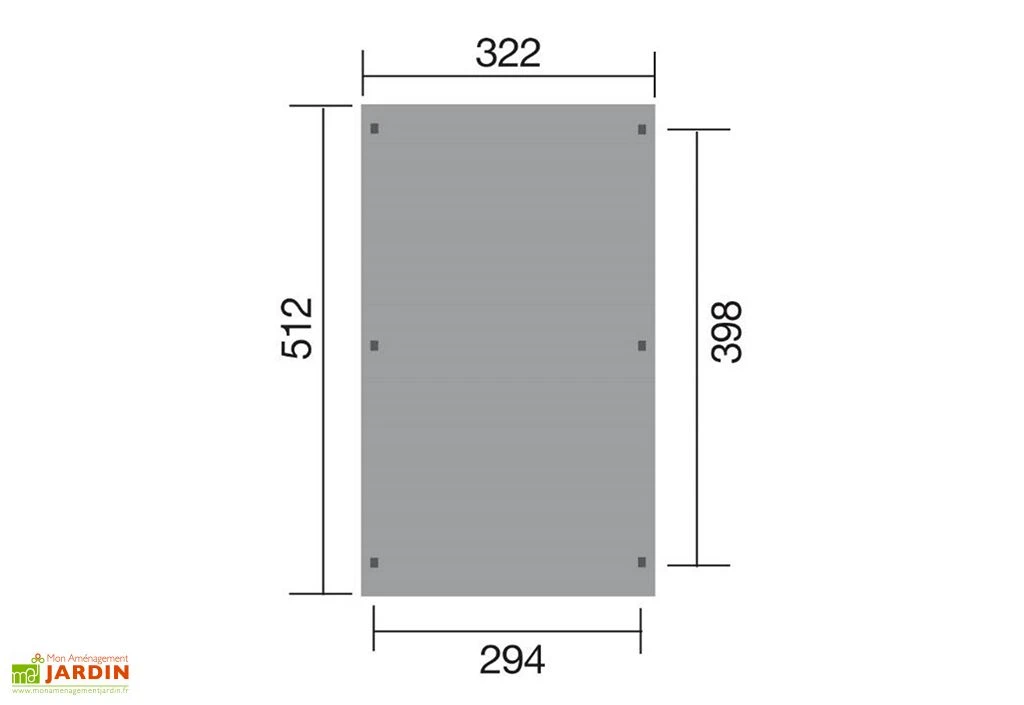 Carport En Bois De Pin Traité Et Toit En Acier Galvanisé – 16,99 M² 2 Carport En Bois De Pin Traité Et Toit En Acier Galvanisé – 16,99 M² – Image 2