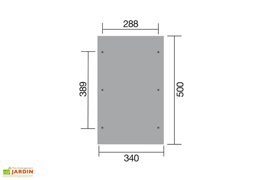 Carport Simple En Bois De Pin Traité Avec Toit Double Pente – 17 M² 2 Carport Simple En Bois De Pin Traité Avec Toit Double Pente – 17 M² – Image 2