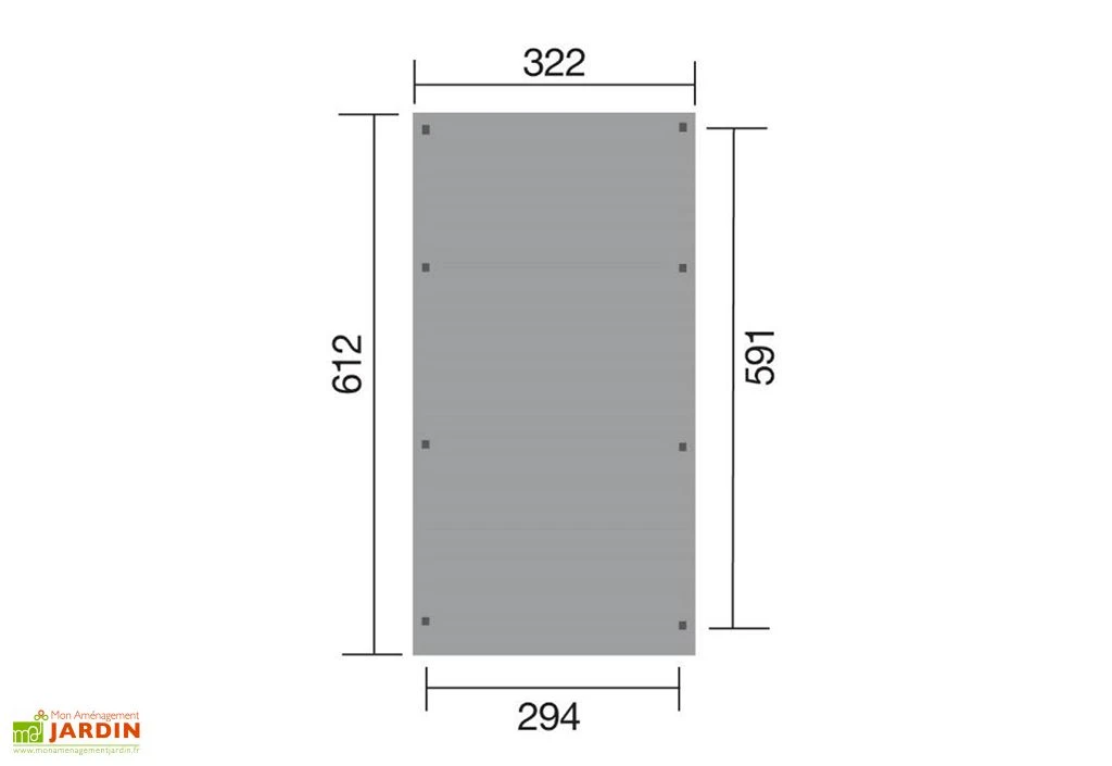 Carport En Bois De Pin Traité Et Toit En Acier Galvanisé – 20,31 M² 2 Carport En Bois De Pin Traité Et Toit En Acier Galvanisé – 20,31 M² – Image 2