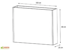 Jardinière En Métal Avec 3 Niveaux De Contenance - 100 X 25 X 80 Cm -Abriet Mobilier Soldes Boutique schema dimensions jardiniere hg