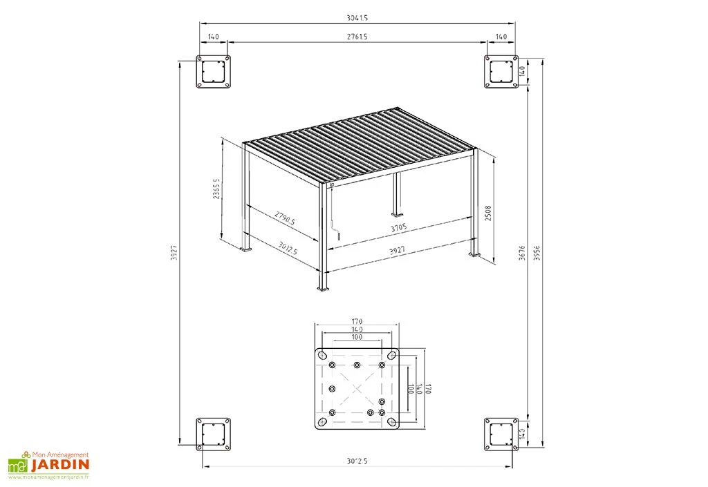Pergola Bioclimatique En Aluminium Effet Bois Ombréa - 12 M² 4 Pergola Bioclimatique En Aluminium Effet Bois Ombréa - 12 M² – Image 4