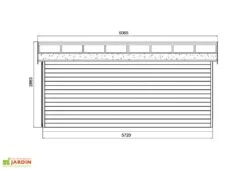 Solid Garage En Bois De Pin Brut Avec Porte Motorisée - Torino 20,9 M² 5 Solid Garage En Bois De Pin Brut Avec Porte Motorisée - Torino 20,9 M² -Abriet Mobilier Soldes Boutique schema garage bois porte motorisee torino