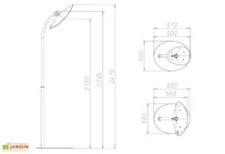 Lampadaire Infrarouge Avec Tige Arc Court 2000W (4 Coloris) -Abriet Mobilier Soldes Boutique schema lampadaire simple court