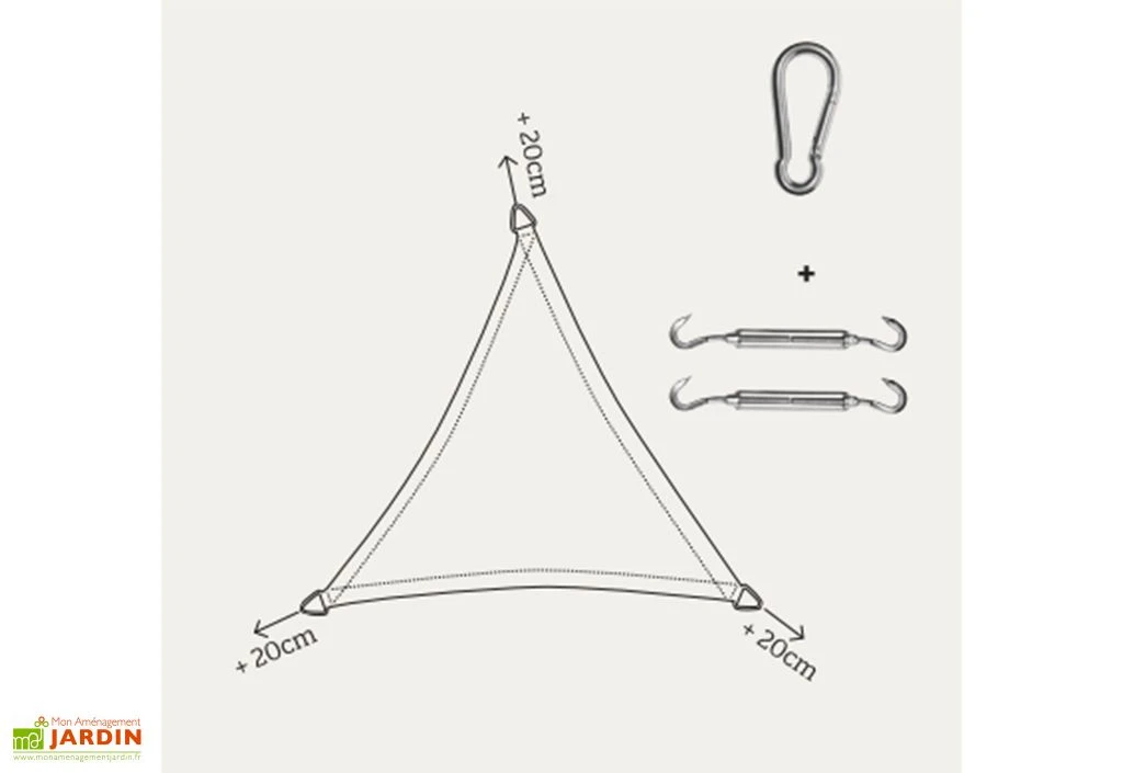 Nesling Voile D’ombrage Triangulaire En Polyéthylène Coolfit – 5 M 3 Nesling Voile D’ombrage Triangulaire En Polyéthylène Coolfit – 5 M – Image 3