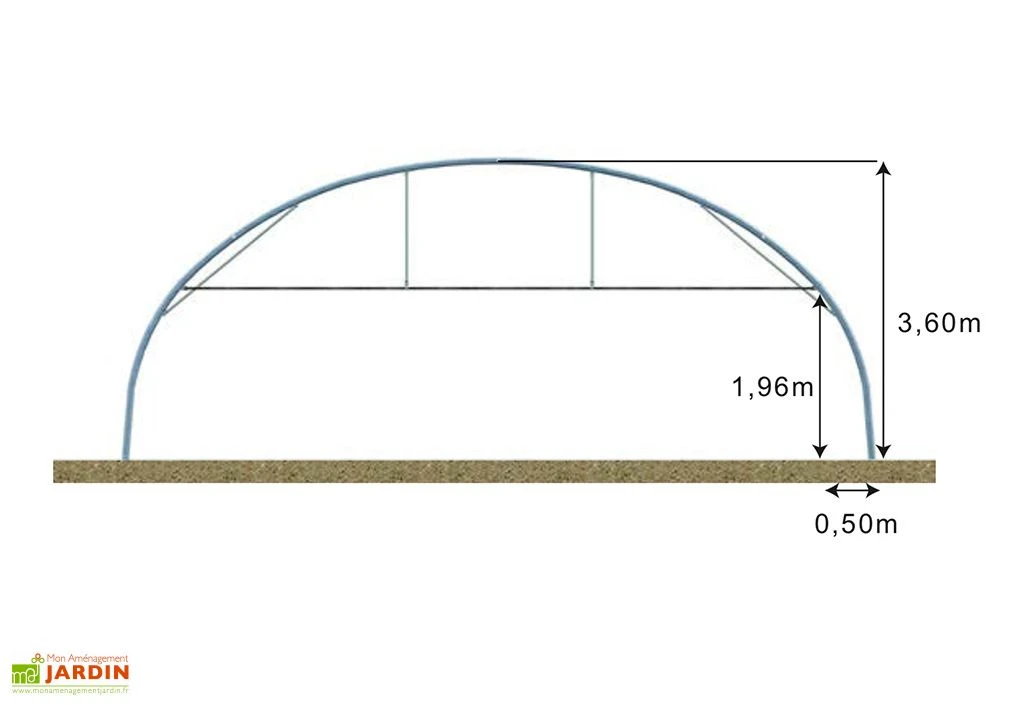 Serre Professionnelle Richel En Acier Et Polyéthylène 8 X 20 M 4 Serre Professionnelle Richel En Acier Et Polyéthylène 8 X 20 M – Image 4
