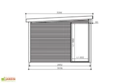 Solid Abri De Jardin En Bois D’épicéa Brut Avec Auvent - Tavira 24,17 M² 6 Solid Abri De Jardin En Bois D’épicéa Brut Avec Auvent - Tavira 24,17 M² -Abriet Mobilier Soldes Boutique schema studio jardin solid tavira