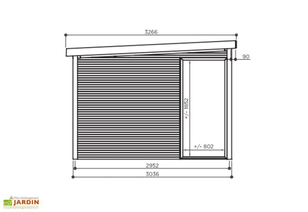 Solid Abri De Jardin En Bois D’épicéa Brut Avec Auvent - Tavira 24,17 M² 3 Solid Abri De Jardin En Bois D’épicéa Brut Avec Auvent - Tavira 24,17 M² – Image 3