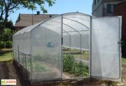 Serre Tunnel Tonneau En Polyéthylène 30 M² - 4 Saisons 7,5 X 4 M