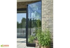 Halls Serre De Jardin Adossée En Verre Trempé Qube Lean-to 24 – 0,8 M² 10 Halls Serre De Jardin Adossée En Verre Trempé Qube Lean-to 24 – 0,8 M² -Abriet Mobilier Soldes Boutique serre adossee verre vue laterale