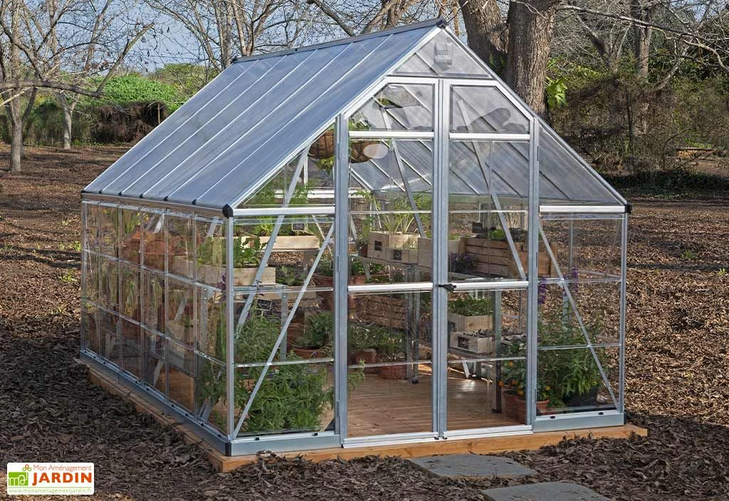 Serre De Jardin En Aluminium Et Polycarbonate Balance – Silver 2,44 M 2 Serre De Jardin En Aluminium Et Polycarbonate Balance – Silver 2,44 M – Image 2