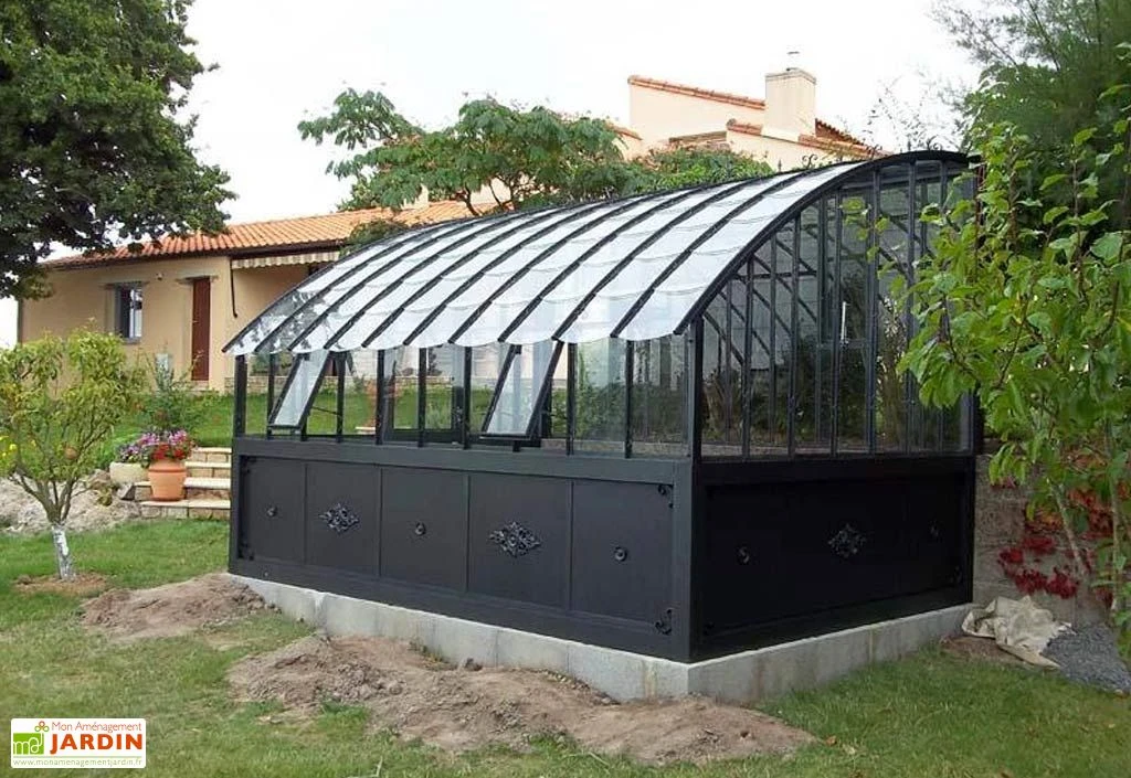 Serre Adossée Ancienne En Aluminium Et Verre Trempé 4mm Versailles 380x280m 1 Serre Adossée Ancienne En Aluminium Et Verre Trempé 4mm Versailles 380x280m
