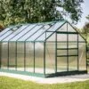 Serre De Jardin Polycarbonate 10,37m² Avec Base + 4 Lucarnes