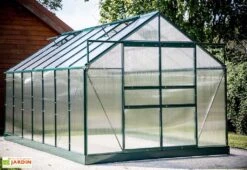 Serre De Jardin Polycarbonate 10,37m² Avec Base + 4 Lucarnes -Abriet Mobilier Soldes Boutique serre de jardin polycarbonate 10 37m avec base 4 lucarnes 5