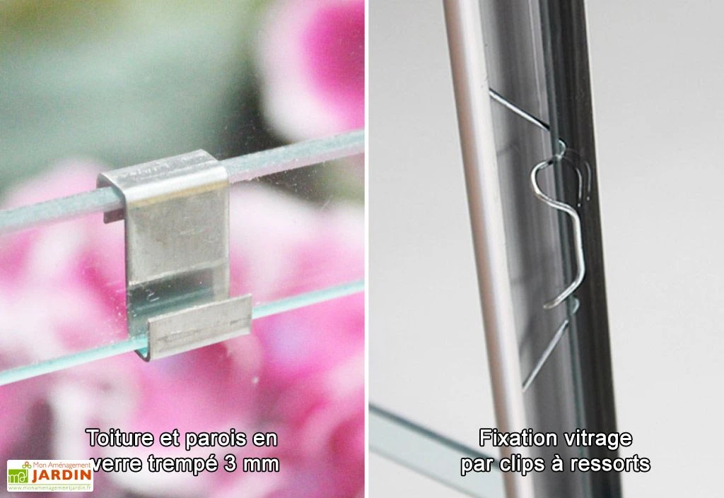 Serre De Jardin En Verre Trempé Lams 14,4 M² - Laurus Alu Naturel 5 Serre De Jardin En Verre Trempé Lams 14,4 M² - Laurus Alu Naturel – Image 5
