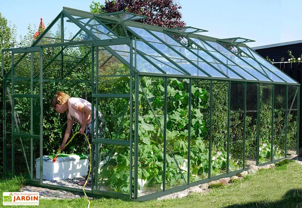 Serre De Jardin En Verre Trempé Lams 14,4 M² - Laurus Verte 1 Serre De Jardin En Verre Trempé Lams 14,4 M² - Laurus Verte