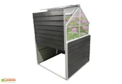 Mini Serre De Jardin Surélevée Avec Rangement – 1,2 X 1,2 M -Abriet Mobilier Soldes Boutique serre hauteur rangement