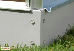 Serre De Jardin Adossée En Verre Lams 1,3 M² - Melissa Alu Naturel -Abriet Mobilier Soldes Boutique serre jardin adossee aluminium verre trempe melissa 4