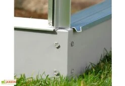 Serre De Jardin Adossée En Verre Lams 4,9 M² - Melissa Alu Naturel -Abriet Mobilier Soldes Boutique serre jardin adossee verre polycarbonate aluminium lams melissa ida 5200 5