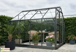 Halls Serre De Jardin En Aluminium Et Verre Horticole Popular 86 (5 M²) -Abriet Mobilier Soldes Boutique serre jardin alu verre horticole noir