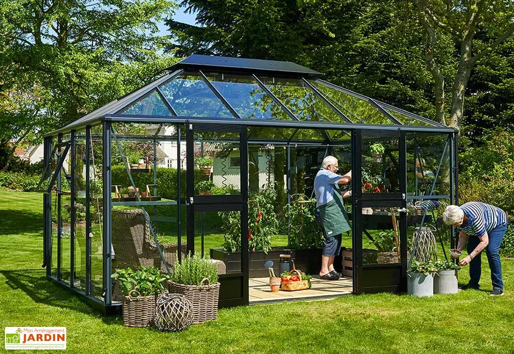 Jardin D’Hiver Verre Trempé Alu Anthracite 13 M² – Juliana Grand Oase 4 Jardin D’Hiver Verre Trempé Alu Anthracite 13 M² – Juliana Grand Oase – Image 4