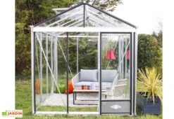 Serre De Jardin En Aluminium Et Verre Trempé Luxia 10,8 M² -Abriet Mobilier Soldes Boutique serre jardin aluminium lucia 236x457 cm