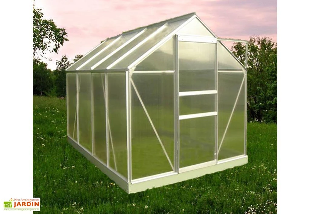 Serre De Jardin En Aluminium Et Polycarbonate Alvéolaire Diamant 106 2 Serre De Jardin En Aluminium Et Polycarbonate Alvéolaire Diamant 106 – Image 2
