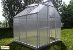 Serre De Jardin En Aluminium Et Polycarbonate Alvéolaire Diamant 66