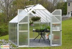 Serre De Jardin En Aluminium Et Polycarbonate Essence 9 M² 8 Serre De Jardin En Aluminium Et Polycarbonate Essence 9 M² -Abriet Mobilier Soldes Boutique serre jardin aluminium polycarbonate essence 9 m 1
