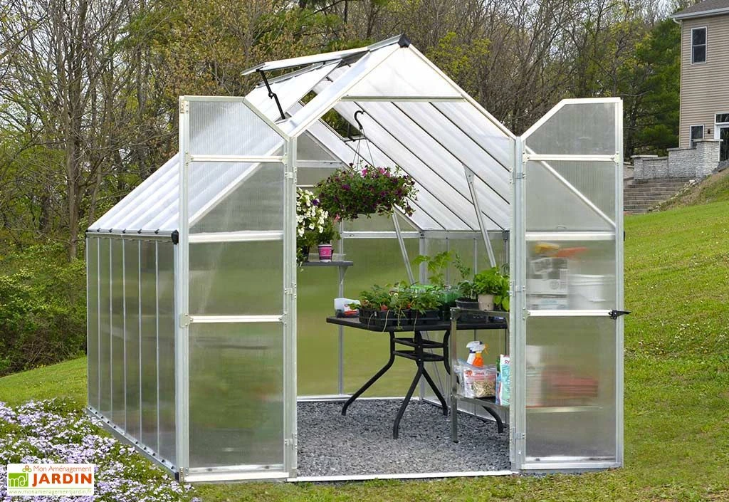 Serre De Jardin En Aluminium Et Polycarbonate Essence 9 M² 3 Serre De Jardin En Aluminium Et Polycarbonate Essence 9 M² – Image 3