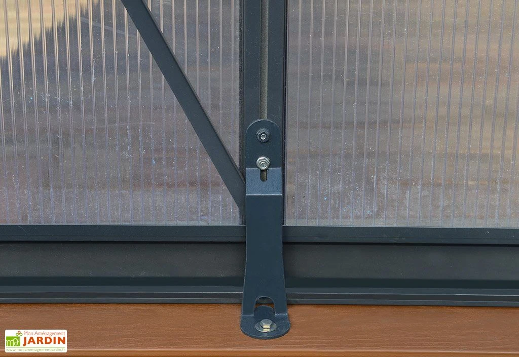 Serre De Jardin En Aluminium Et Polycarbonate Glory 11,8 M² - Grise 5 Serre De Jardin En Aluminium Et Polycarbonate Glory 11,8 M² - Grise – Image 5