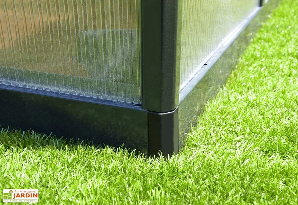 Serre De Jardin En Aluminium Et Polycarbonate Glory 14,7 M² - Grise 6 Serre De Jardin En Aluminium Et Polycarbonate Glory 14,7 M² - Grise – Image 6